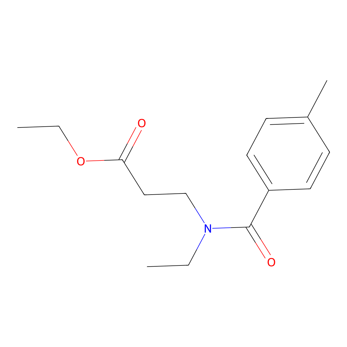 Ethyl 3-(N-ethyl-4-methylbenzamido)propanoate molecular structure, CAS 1907052-48-5