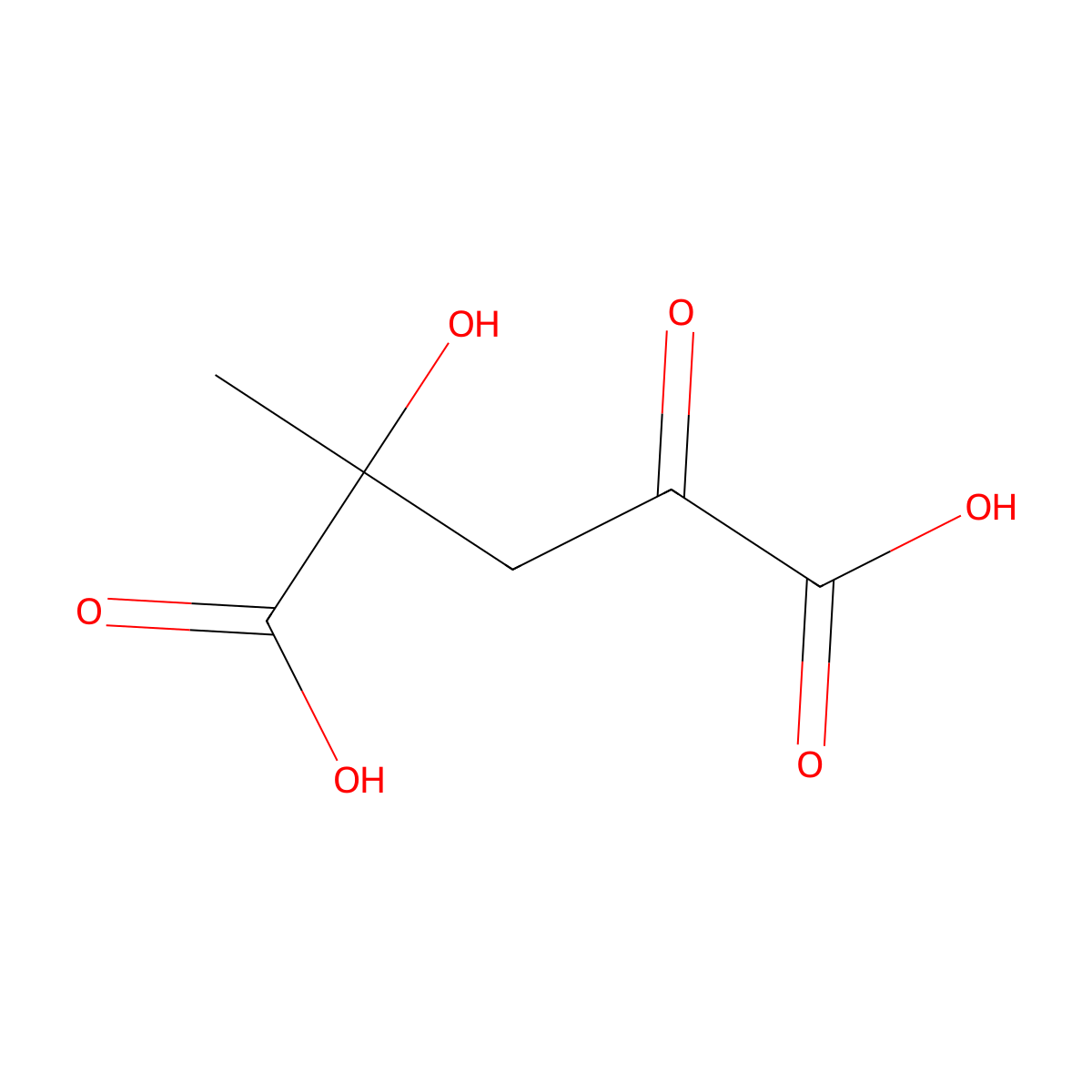 2-Hydroxy-2-methyl-4-oxopentanedioic acid molecular structure, CAS 19071-44-4