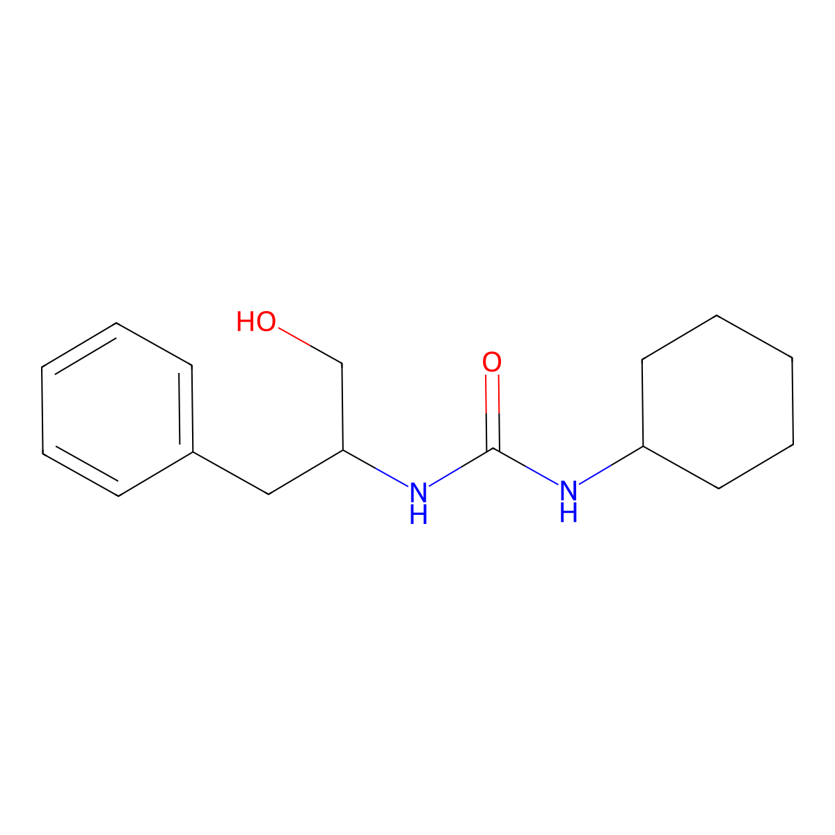 N'-Cyclohexyl-N-(1-hydroxy-3-phenylpropan-2-yl)carbamimidic acid molecular structure, CAS 19071-55-7