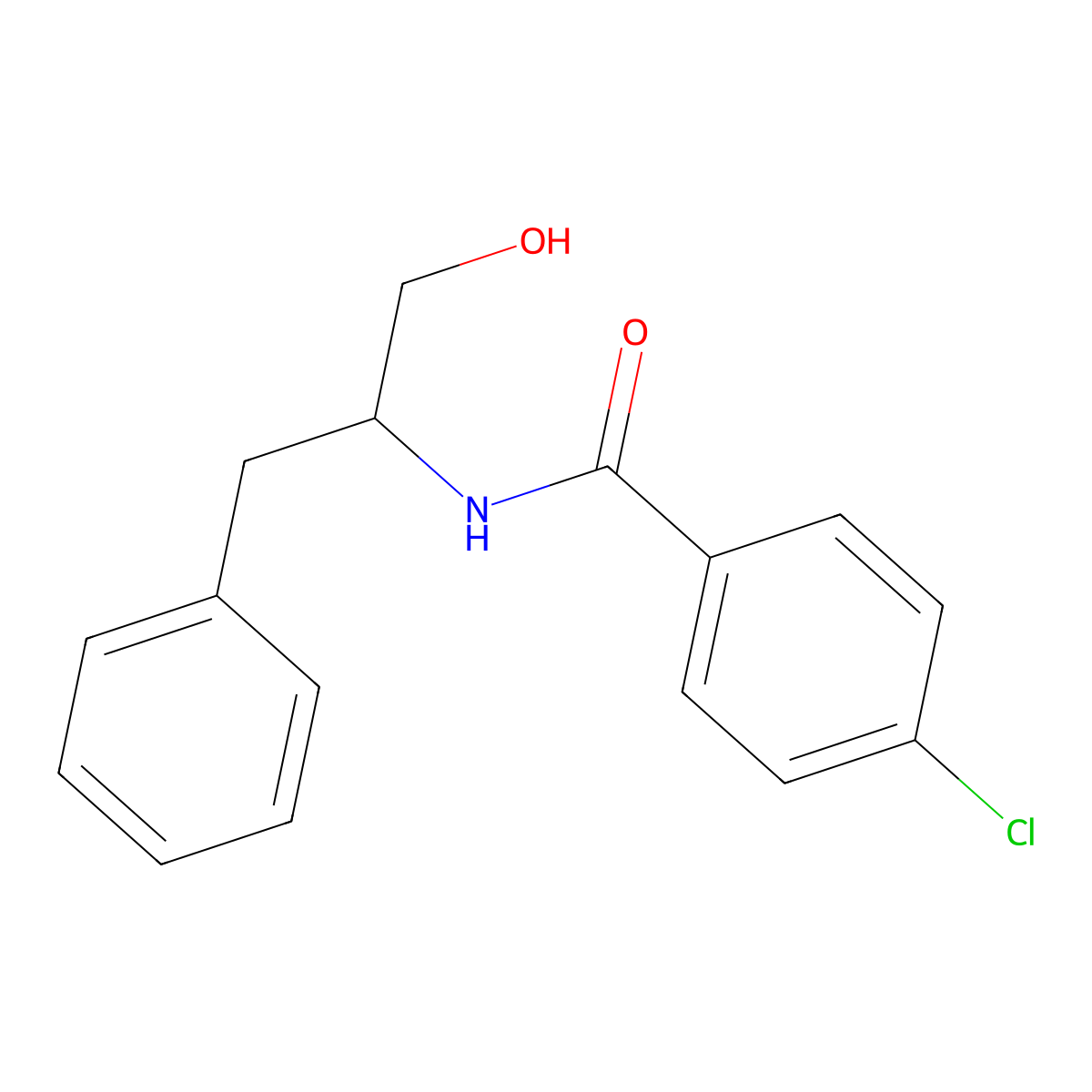 4-Chloro-N-(1-hydroxy-3-phenylpropan-2-yl)benzamide molecular structure, CAS 19071-58-0