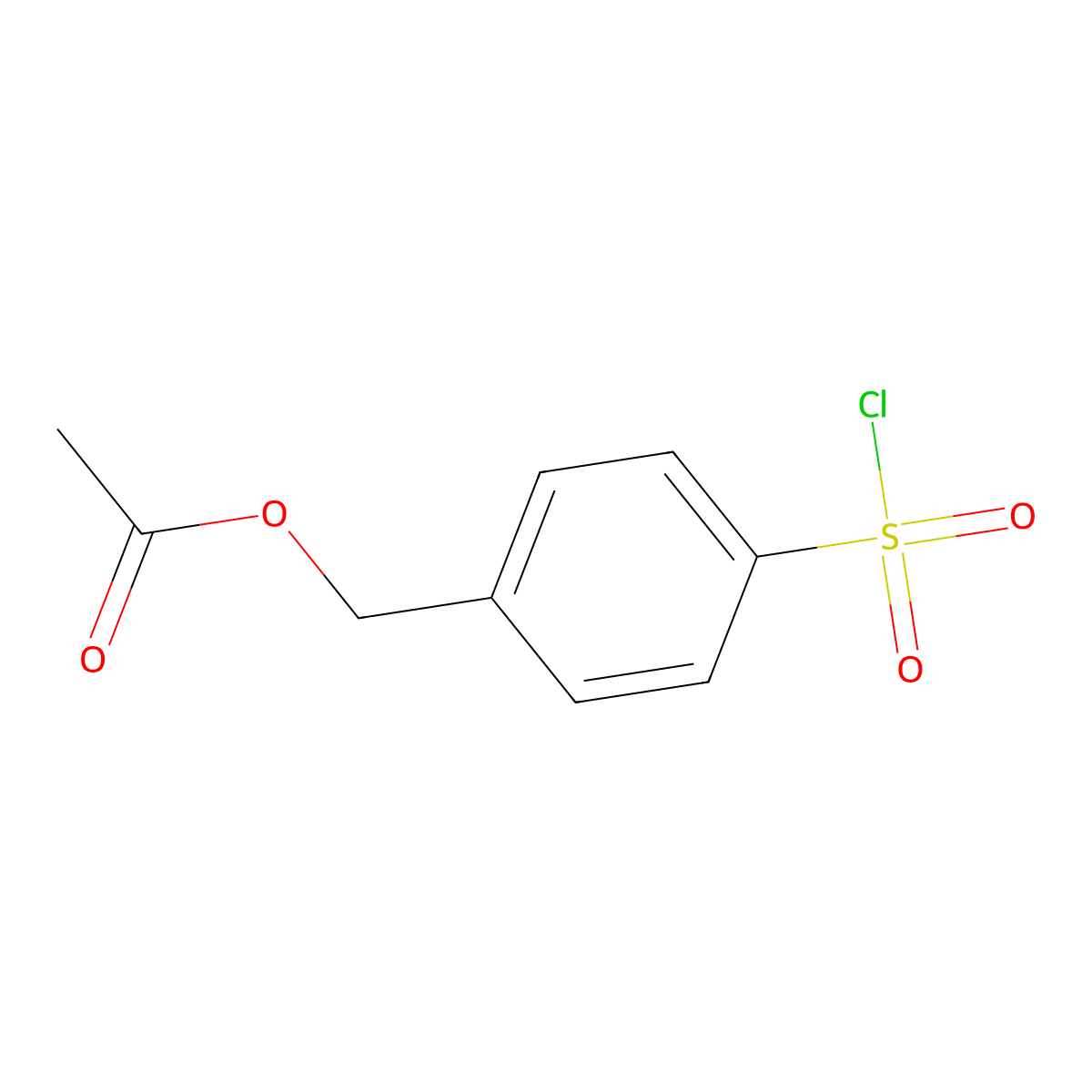 [4-(Chlorosulfonyl)phenyl]methyl acetate molecular structure, CAS 190711-51-4