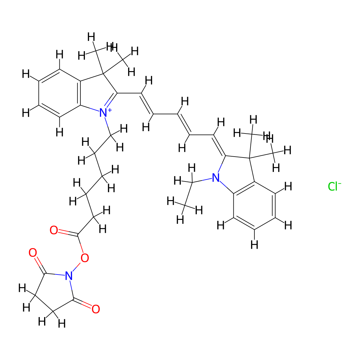NIR-641 N-succinimidyl ester molecular structure, CAS 190714-26-2