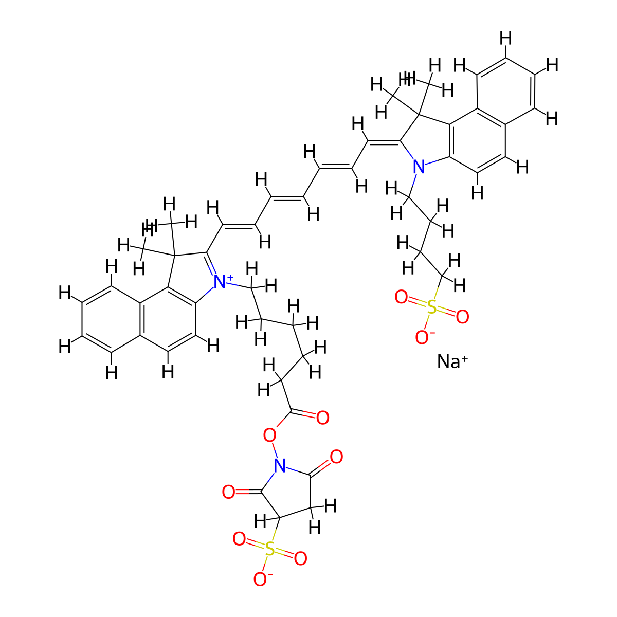 ICG-Sulfo-OSu (sodium) molecular structure, CAS 190714-28-4