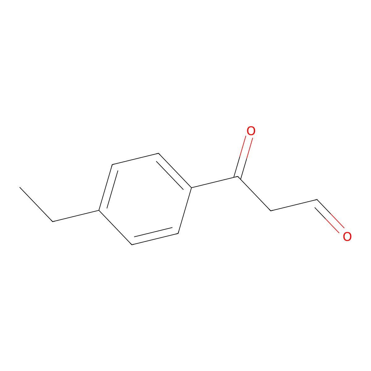 3-(4-Ethylphenyl)-3-oxopropanal molecular structure, CAS 190719-69-8