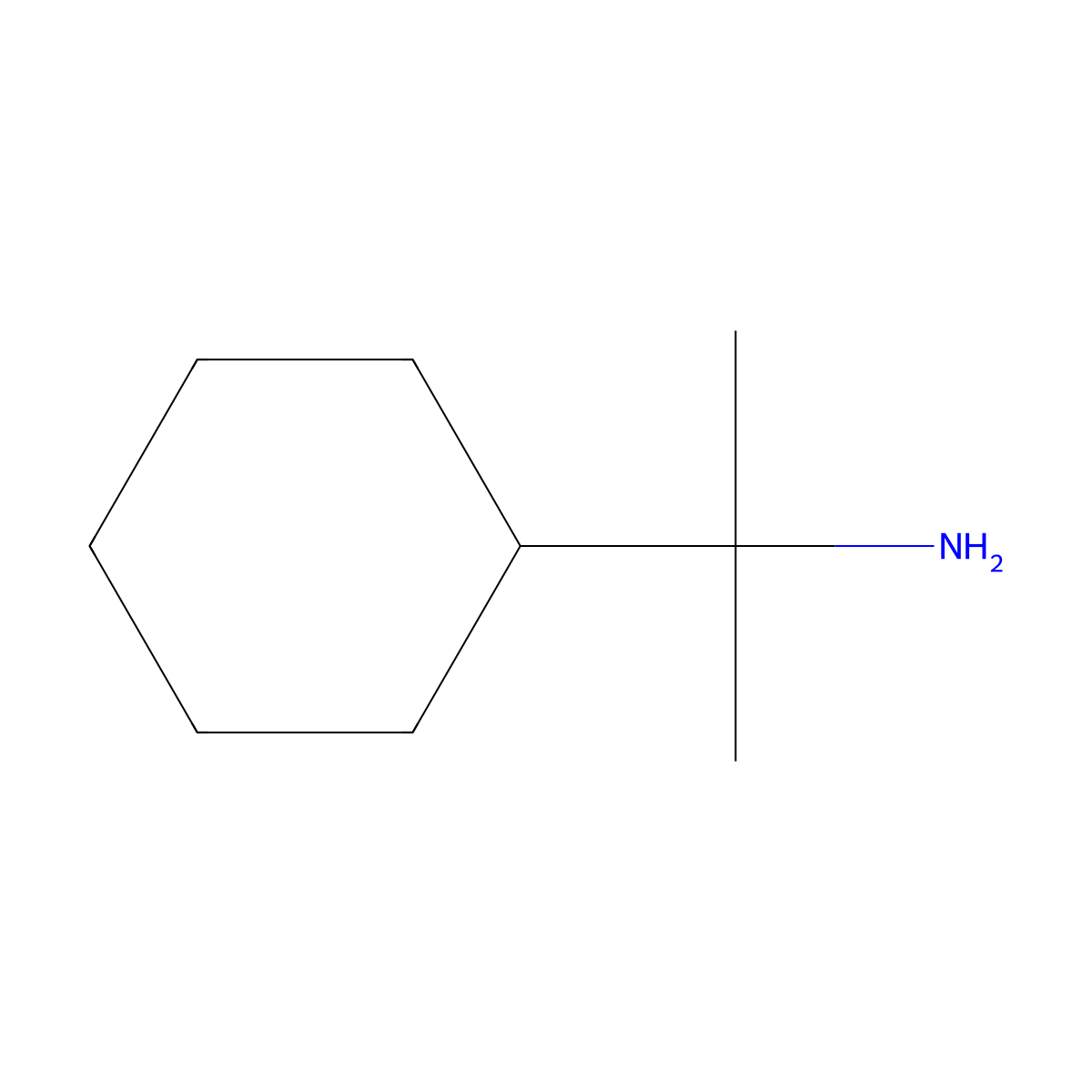 2-Cyclohexylpropan-2-amine molecular structure, CAS 19072-67-4