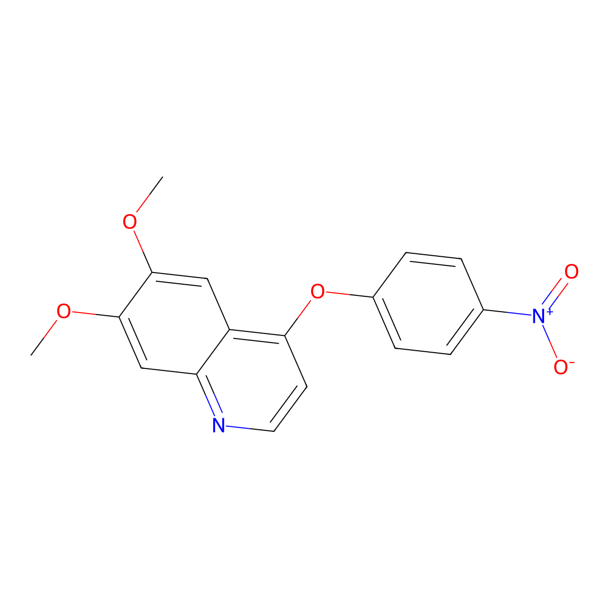 6,7-Dimethoxy-4-(4-nitrophenoxy)quinoline molecular structure, CAS 190728-24-6