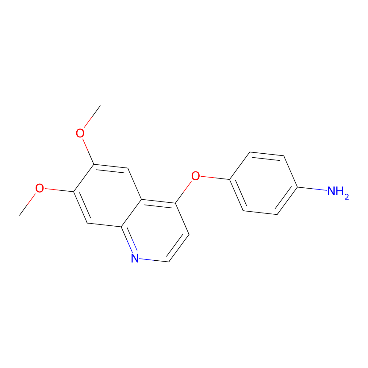 4-[(6,7-Dimethoxyquinolin-4-yl)oxy]aniline molecular structure, CAS 190728-25-7