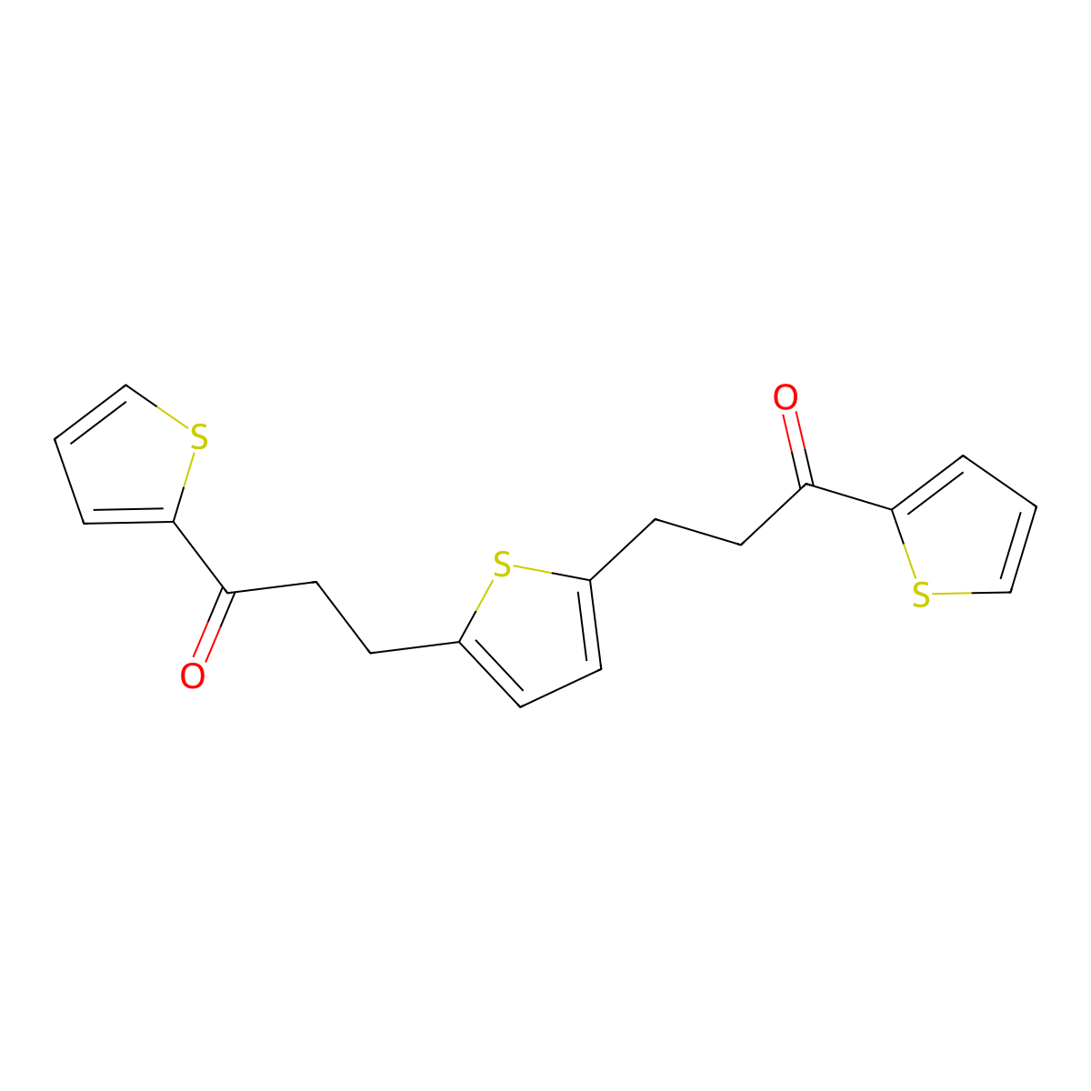 3,3'-(Thiophene-2,5-diyl)bis(1-(thiophen-2-yl)propan-1-one) molecular structure, CAS 190728-55-3