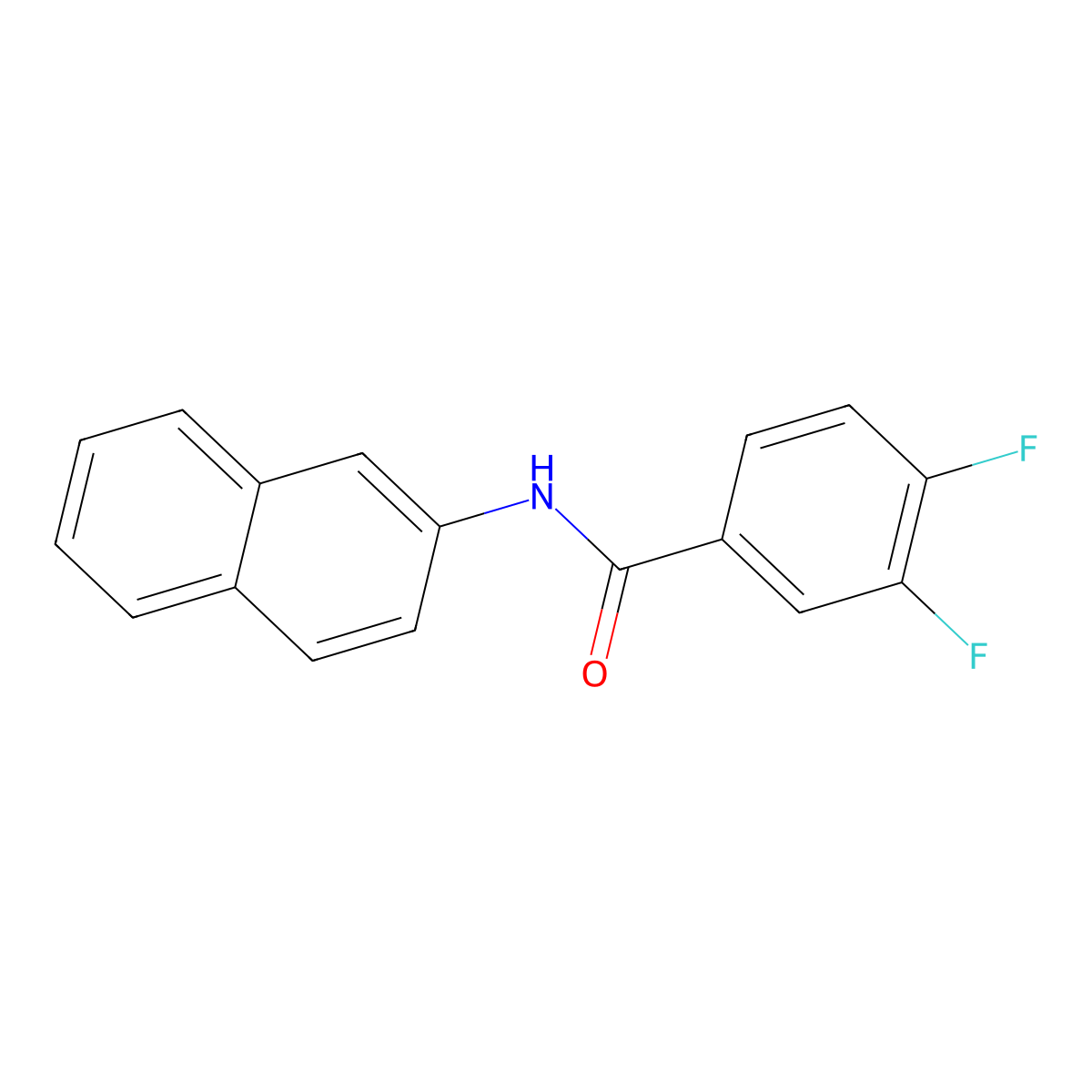 3,4-difluoro-N-(naphthalen-2-yl)benzamide molecular structure, CAS 1907284-58-5