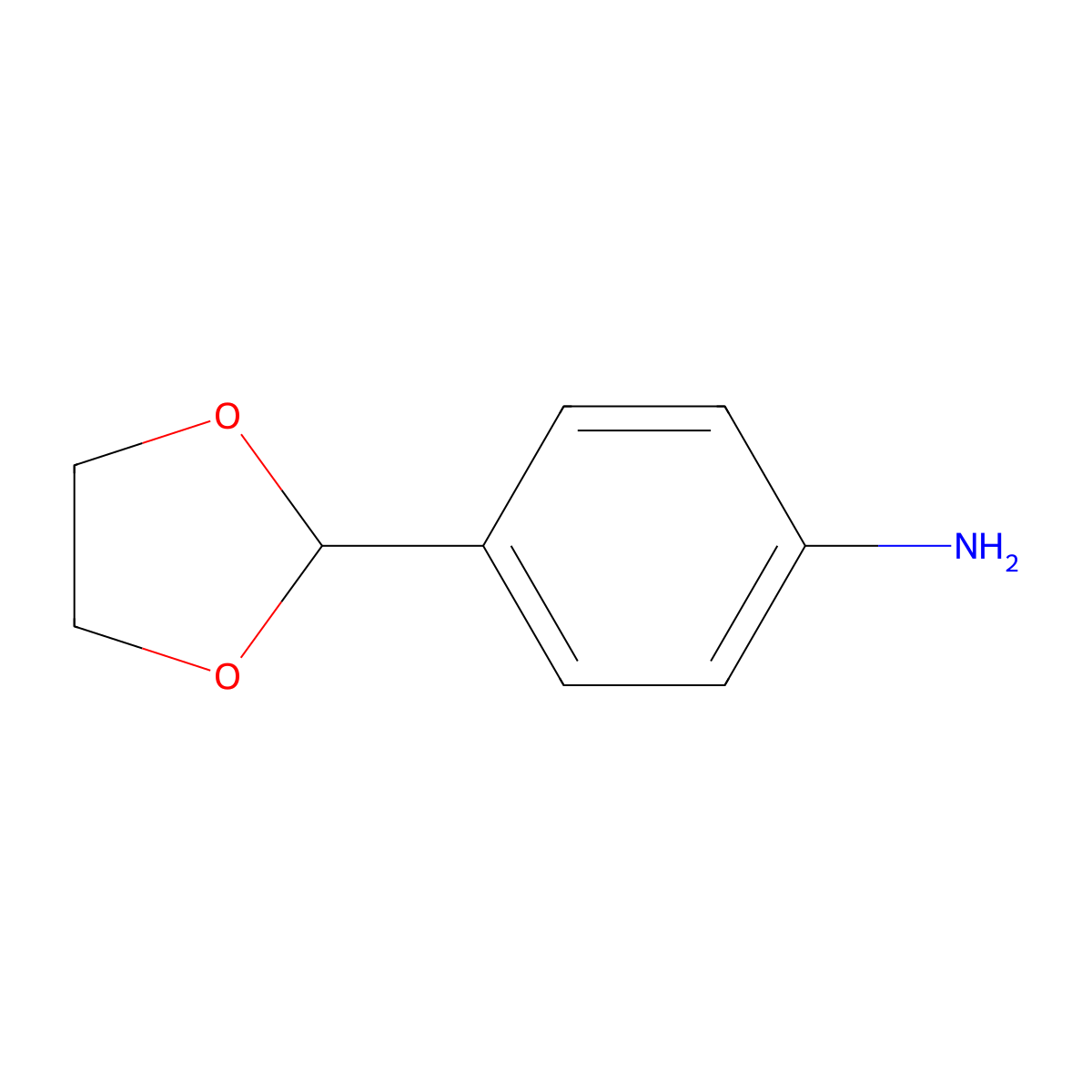 4-(1,3-Dioxolan-2-yl)aniline molecular structure, CAS 19073-14-4