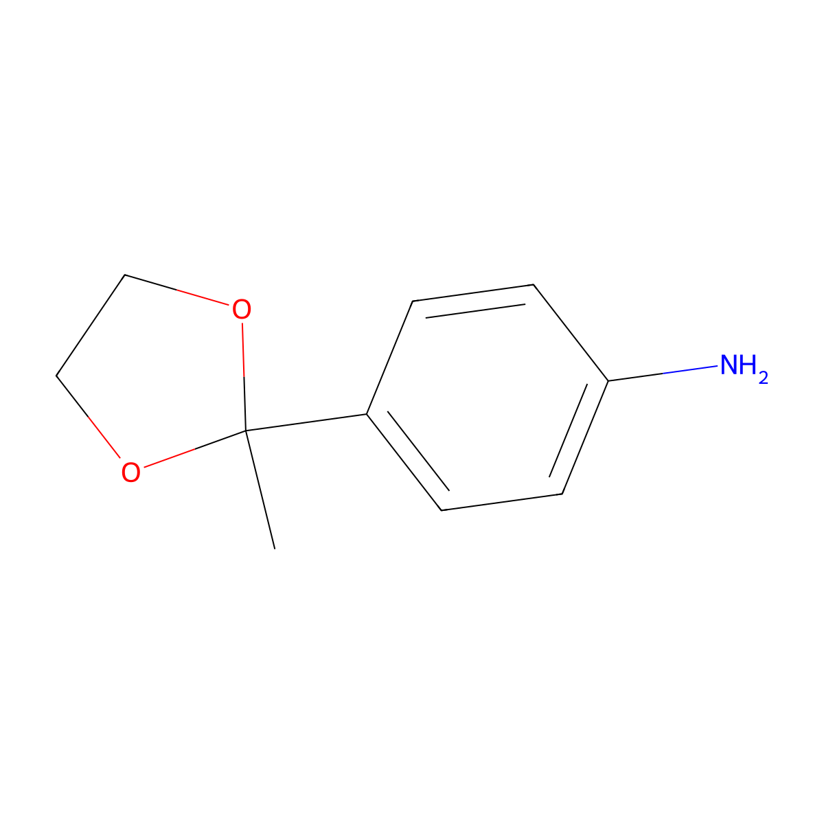 4-(2-Methyl-1,3-dioxolan-2-yl)aniline molecular structure, CAS 19073-16-6