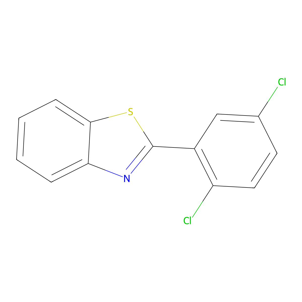2-(2,5-Dichlorophenyl)-1,3-benzothiazole molecular structure, CAS 190730-69-9