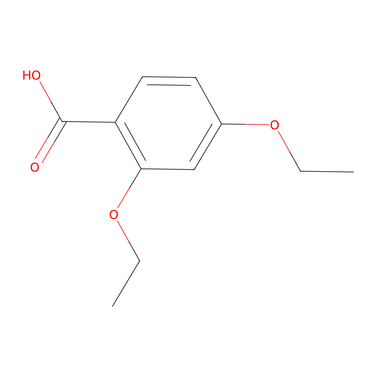 2,4-Diethoxybenzoic acid molecular structure, CAS 19074-30-7