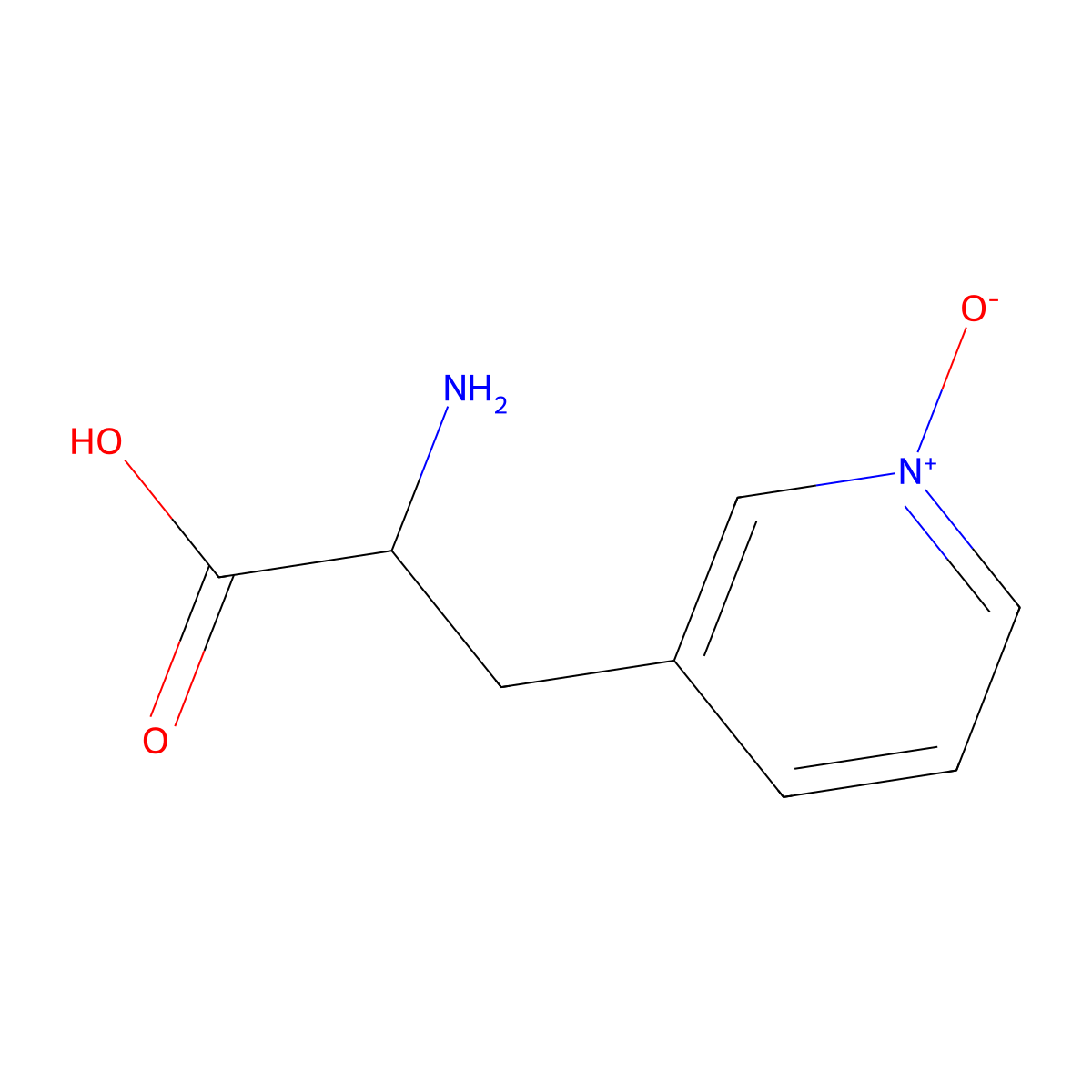 3-(2-Amino-2-carboxyethyl)pyridin-1-ium-1-olate molecular structure, CAS 19075-23-1