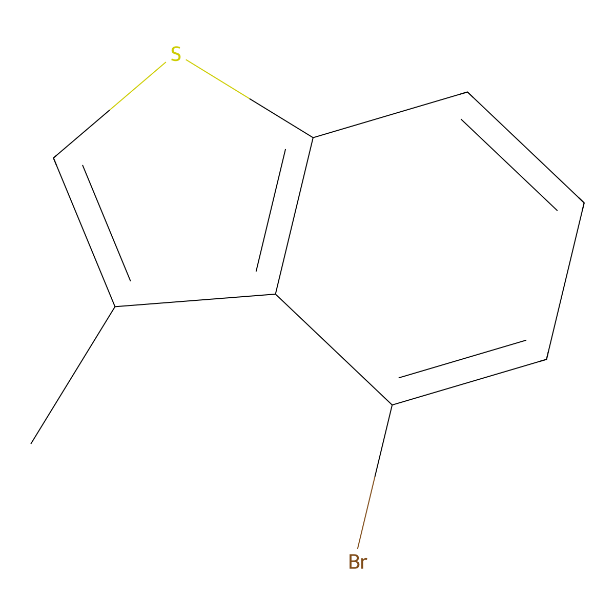 4-Bromo-3-methyl-1-benzothiophene molecular structure, CAS 19075-35-5