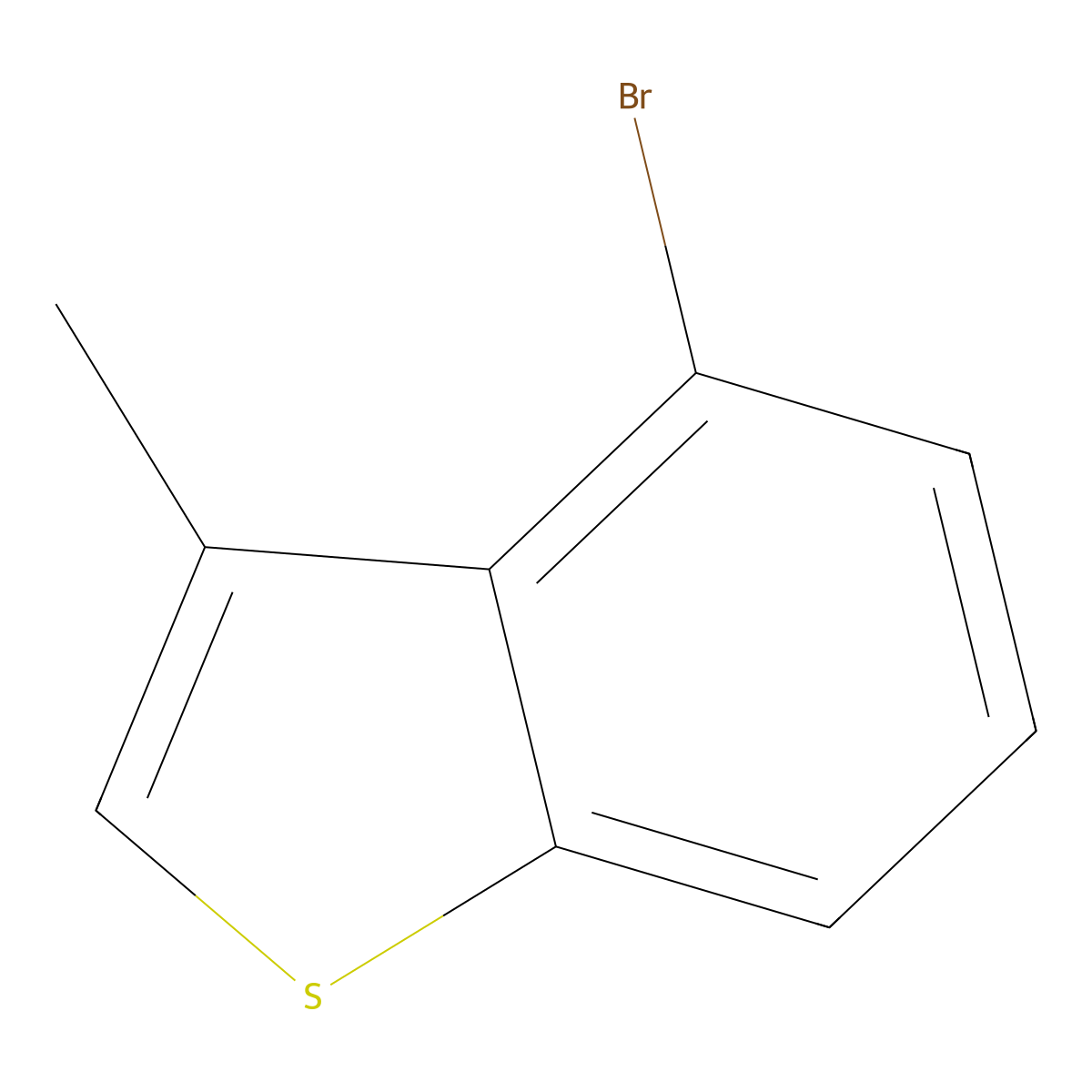 4-Bromo-3-methyl-1-benzothiophene molecular structure, CAS 19075-35-5