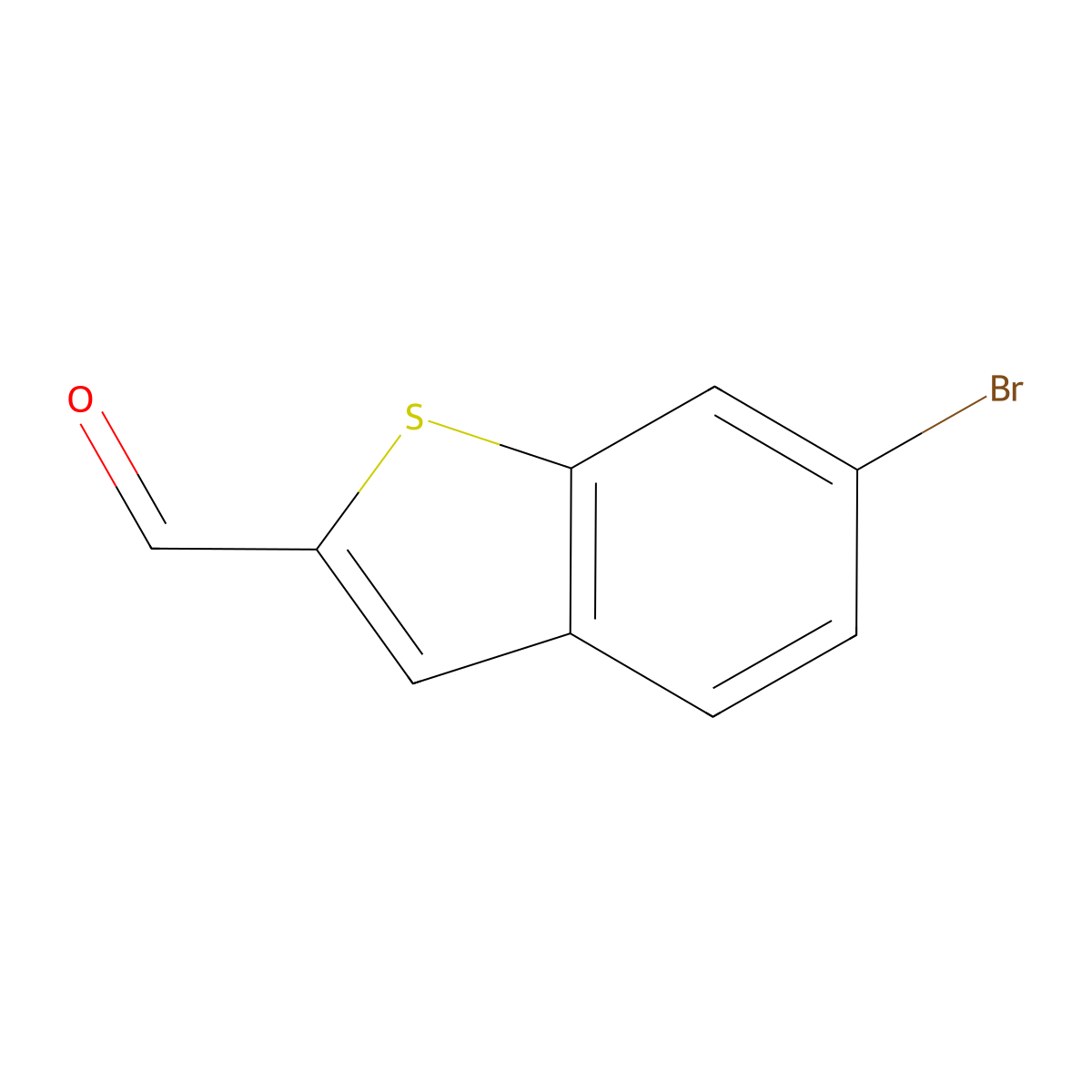 6-Bromobenzo[b]thiophene-2-carbaldehyde molecular structure, CAS 19075-45-7