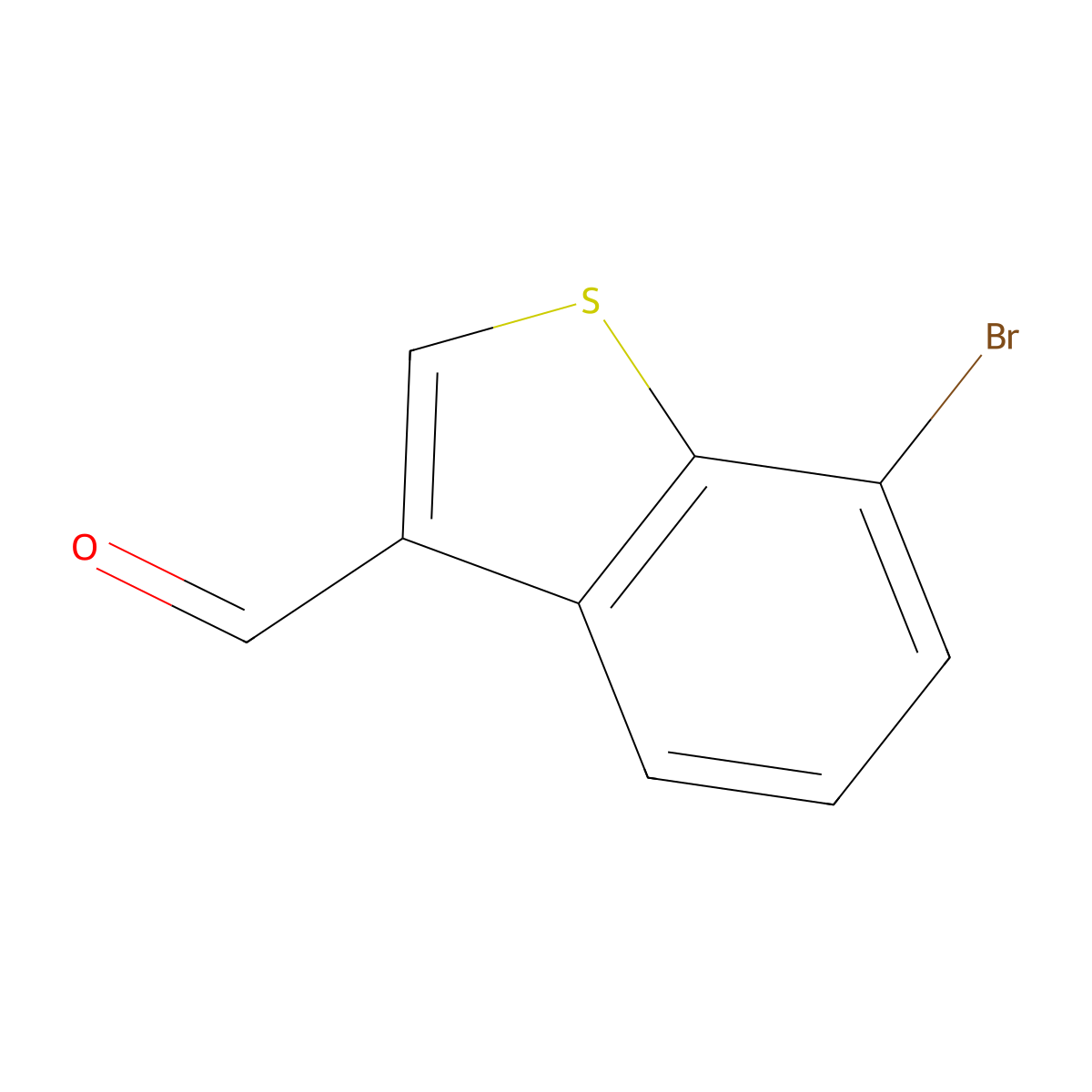 7-Bromo-1-benzothiophene-3-carbaldehyde molecular structure, CAS 19075-55-9