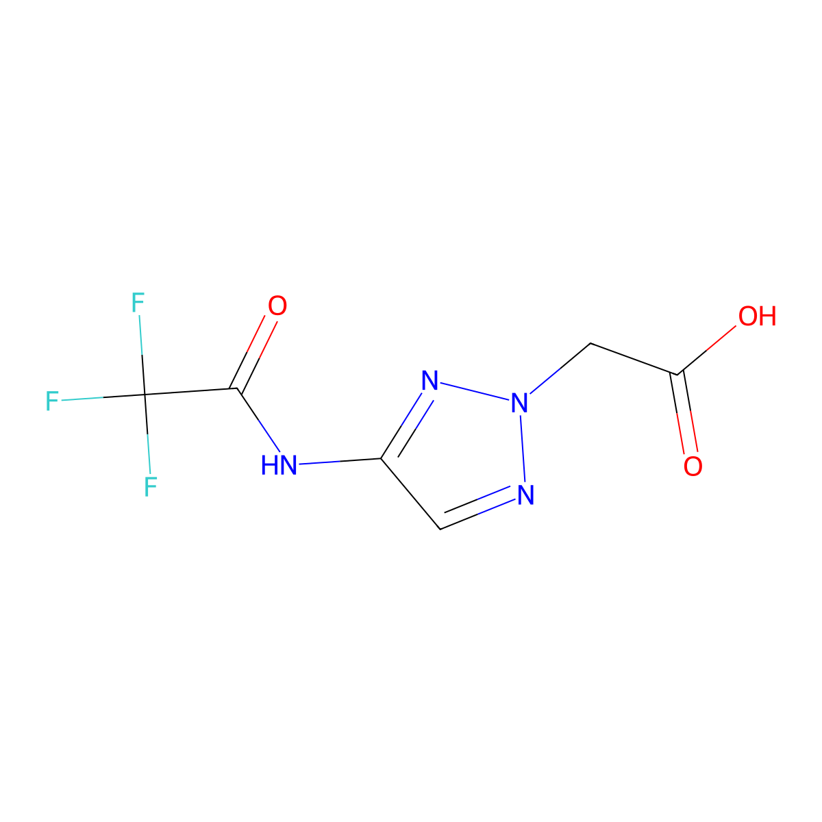 2-[4-(trifluoroacetamido)-2H-1,2,3-triazol-2-yl]acetic acid molecular structure, CAS 1907548-75-7