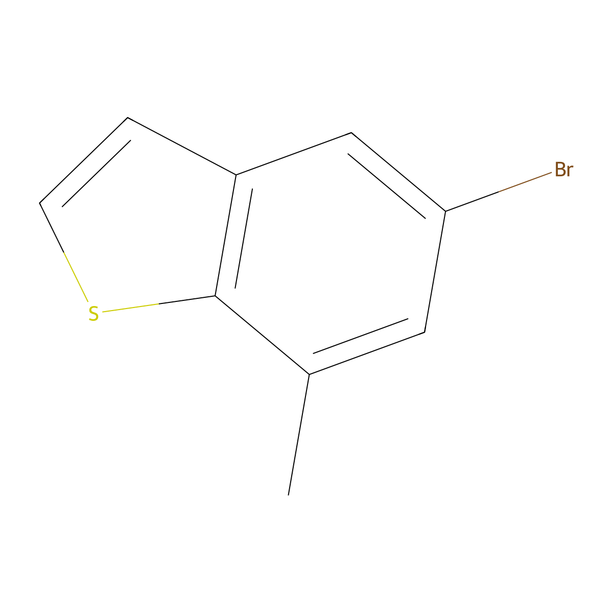 5-Bromo-7-methylbenzo[b]thiophene molecular structure, CAS 19076-18-7