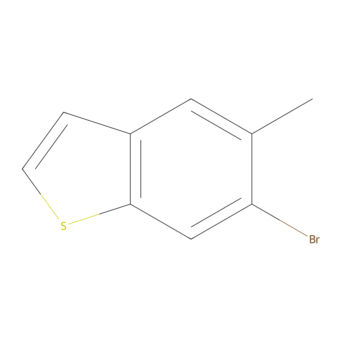 6-Bromo-5-methylbenzo[B]thiophene molecular structure, CAS 19076-22-3