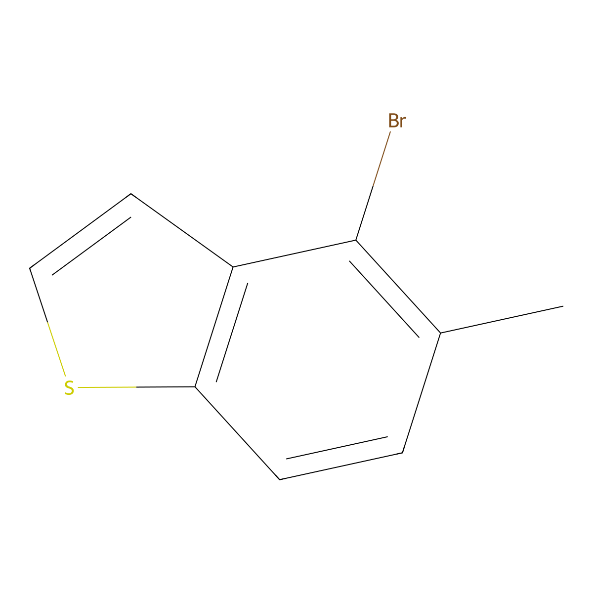 4-Bromo-5-methylbenzo[b]thiophene molecular structure, CAS 19076-23-4