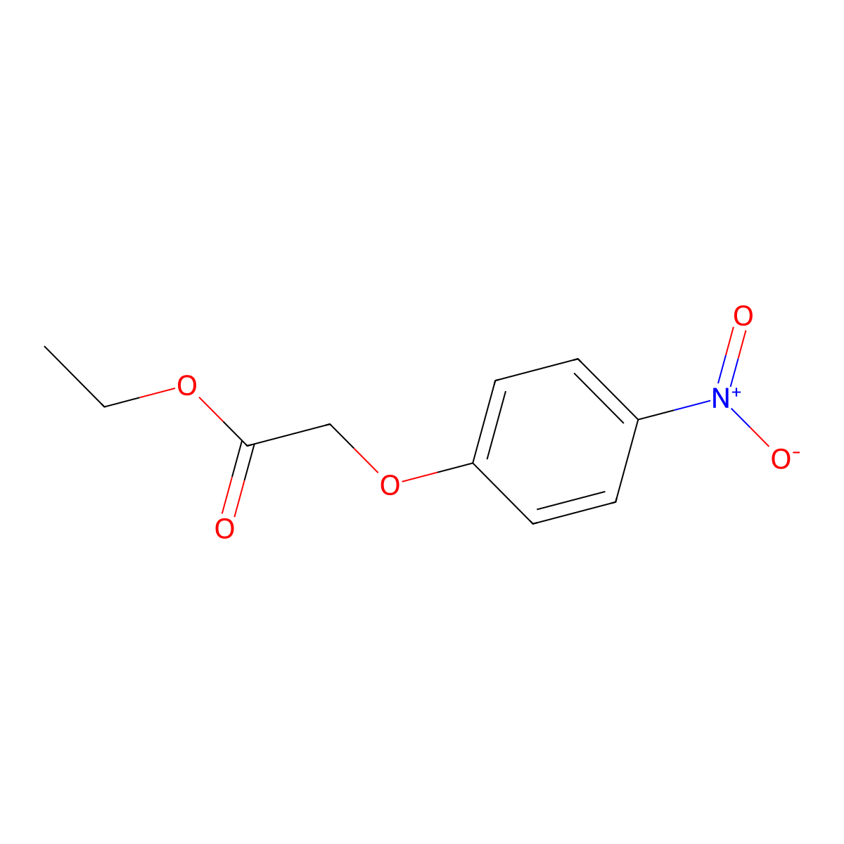 Ethyl 2-(4-nitrophenoxy)acetate molecular structure, CAS 19076-89-2