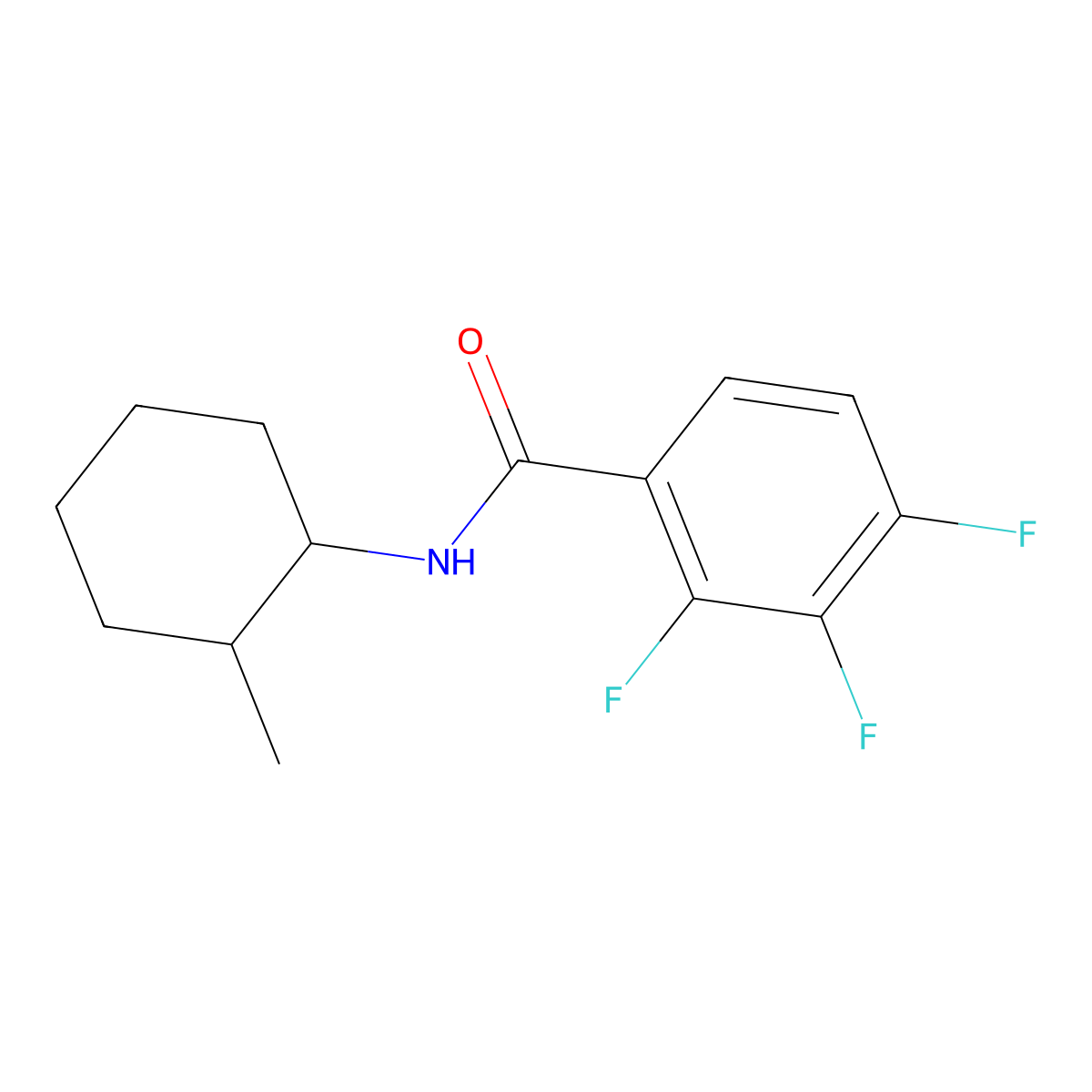 2,3,4-Trifluoro-N-(2-methylcyclohexyl)benzamide molecular structure, CAS 1907646-58-5