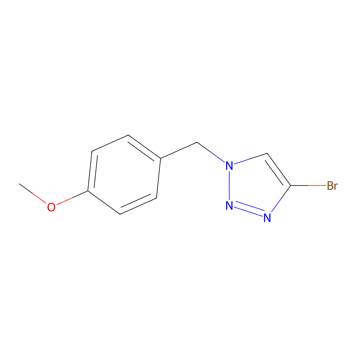 4-bromo-1-(4-methoxybenzyl)-1H-1,2,3-triazole molecular structure, CAS 1907649-08-4