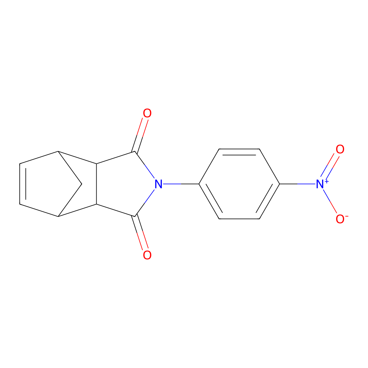2-(4-nitrophenyl)-3a,4,7,7a-tetrahydro-1H-4,7-methanoisoindole-1,3(2H)-dione molecular structure, CAS 19077-62-4