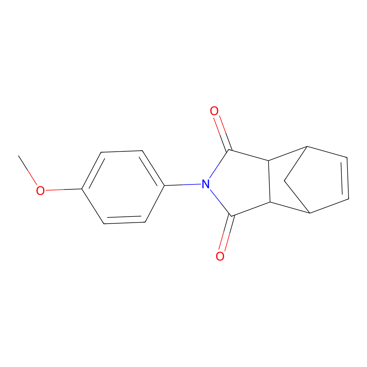 2-(4-methoxyphenyl)-3a,4,7,7a-tetrahydro-1H-4,7-methanoisoindole-1,3(2H)-dione molecular structure, CAS 19077-64-6