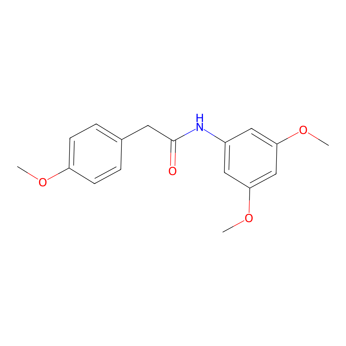 N-(3,5-dimethoxyphenyl)-2-(4-methoxyphenyl)acetamide molecular structure, CAS 190774-14-2