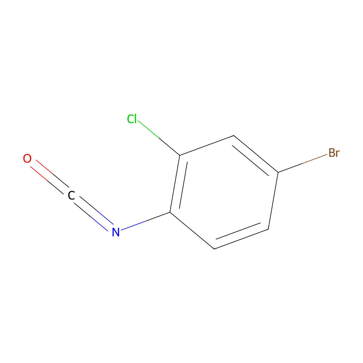 4-Bromo-2-chloro-1-isocyanatobenzene molecular structure, CAS 190774-47-1