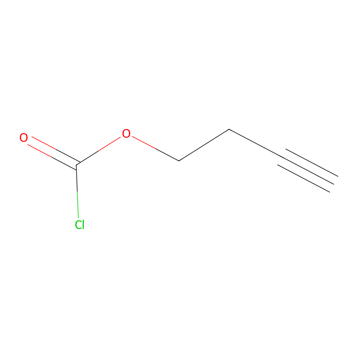 3-Butyn-1-yl chloroformate molecular structure, CAS 190774-49-3