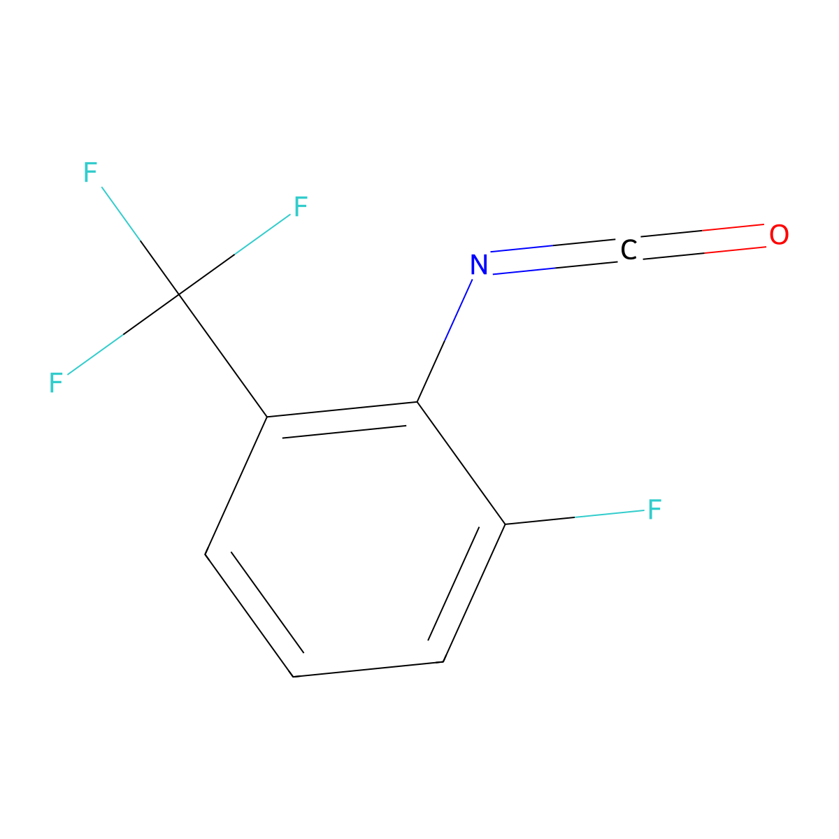2-Fluoro-6-(trifluoromethyl)phenyl isocyanate molecular structure, CAS 190774-53-9