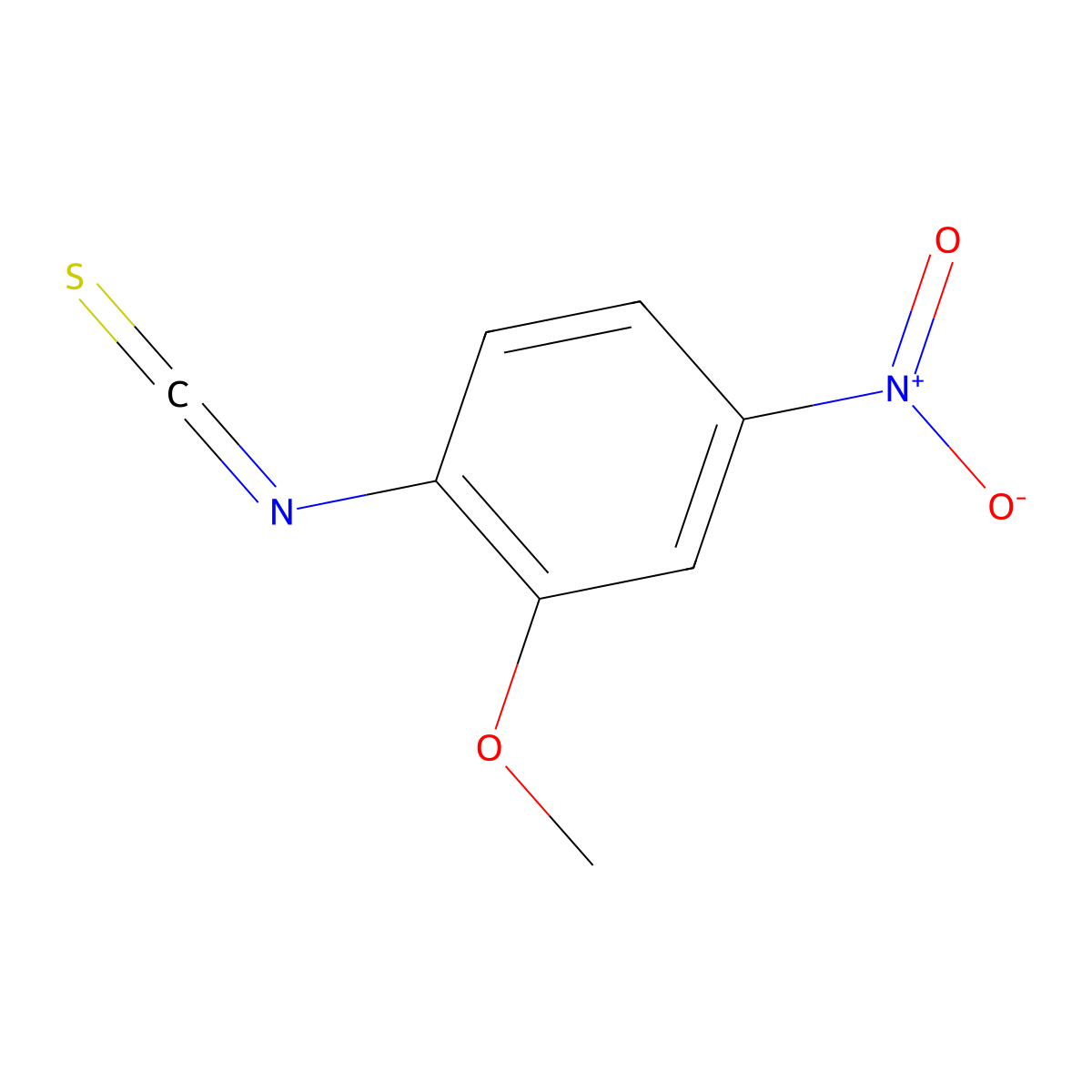 1-Isothiocyanato-2-methoxy-4-nitrobenzene molecular structure, CAS 190774-55-1