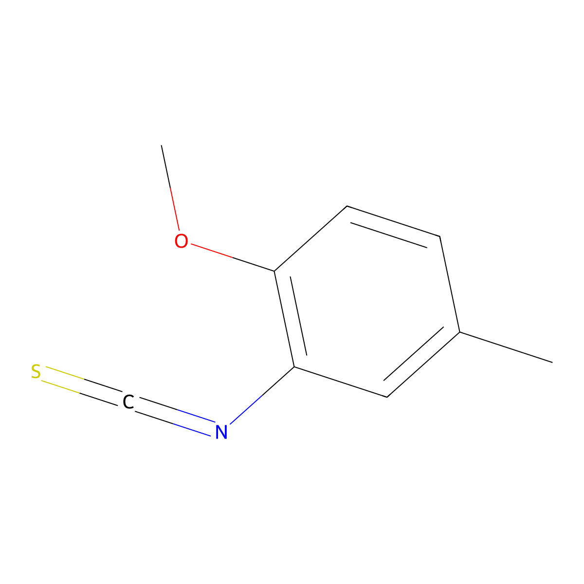 2-Methoxy-5-methylphenyl isothiocyanate molecular structure, CAS 190774-56-2