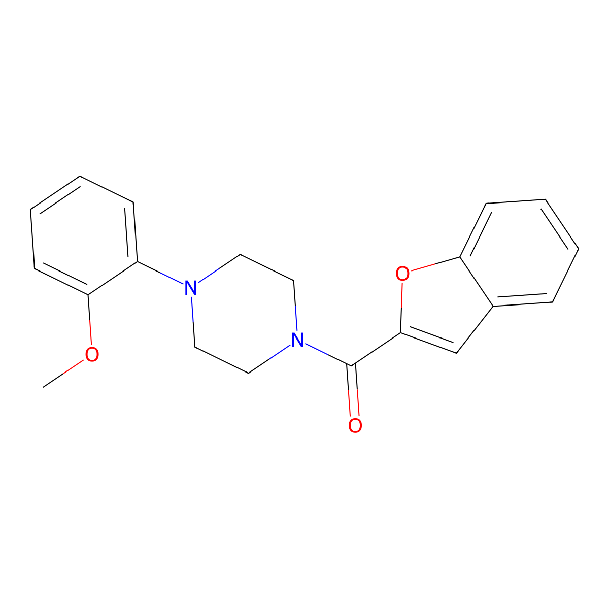 1-Benzofuran-2-yl[4-(2-methoxyphenyl)piperazin-1-yl]methanone molecular structure, CAS 190775-72-5