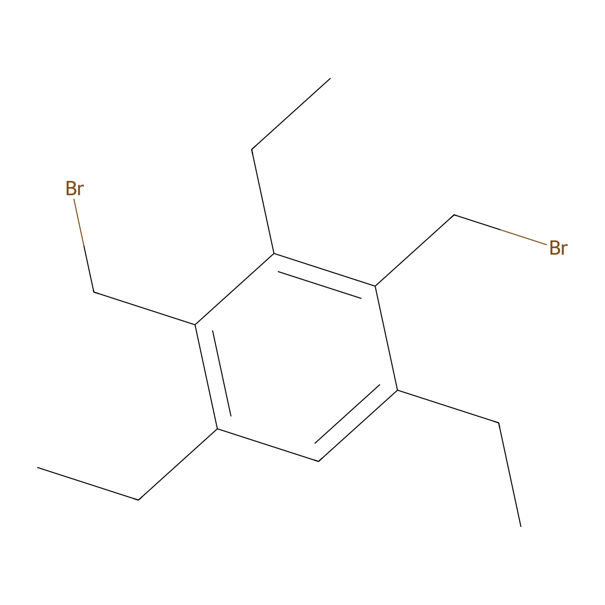 2,4-Bis(bromomethyl)-1,3,5-triethylbenzene molecular structure, CAS 190779-61-4