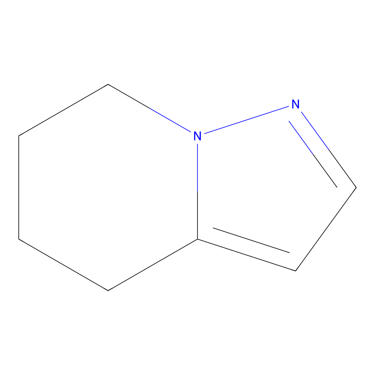 4H,5H,6H,7H-pyrazolo(1,5-a)pyridine molecular structure, CAS 19078-57-0