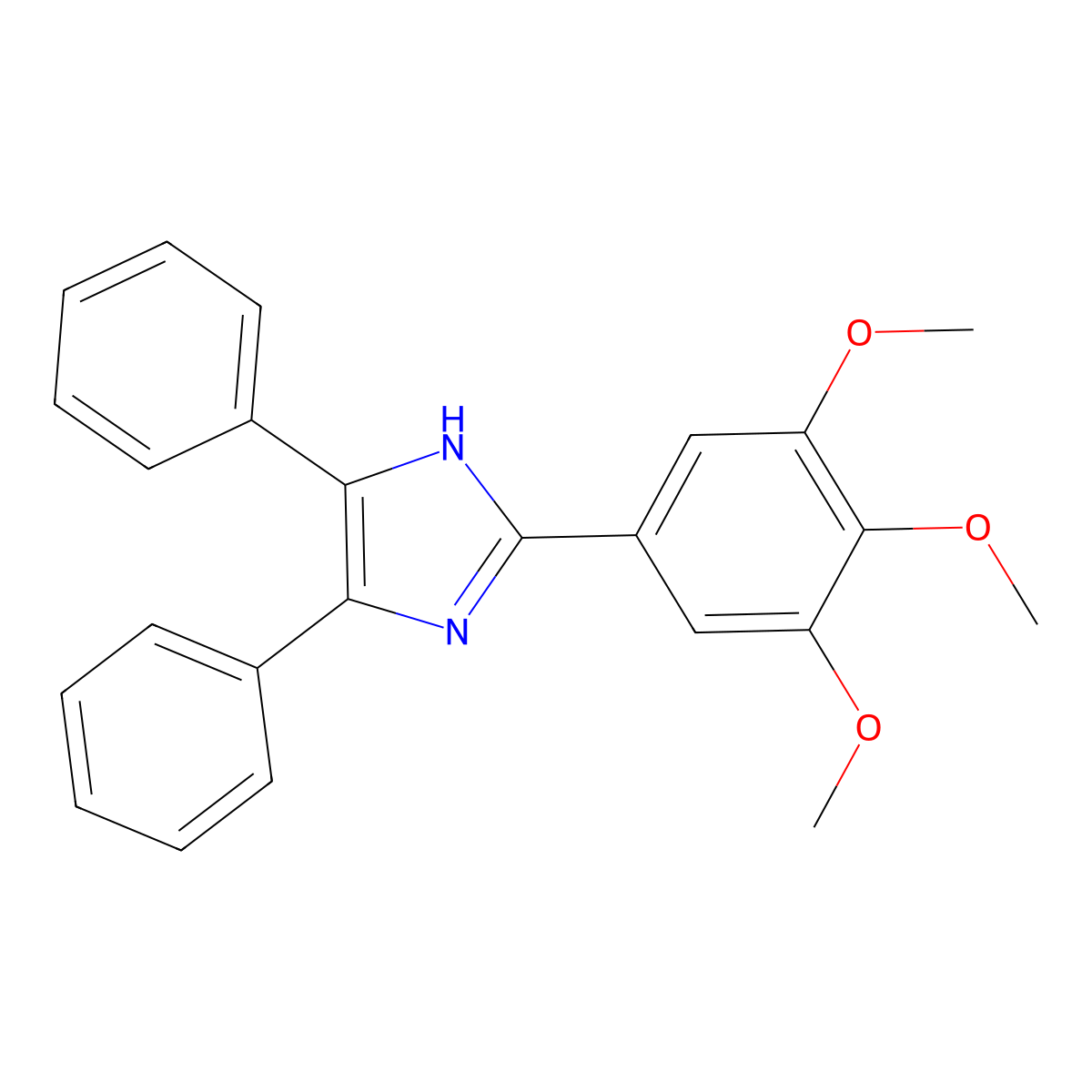 4,5-diphenyl-2-(3,4,5-trimethoxyphenyl)-1H-imidazole molecular structure, CAS 190780-24-6