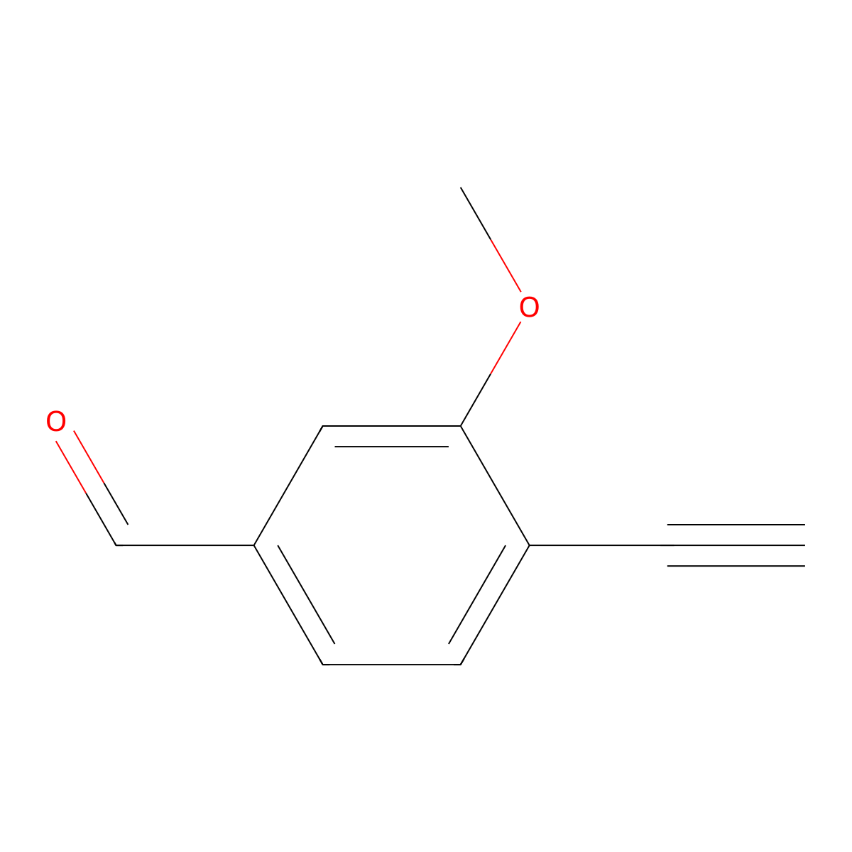 4-Ethynyl-3-methoxybenzaldehyde molecular structure, CAS 190786-13-1
