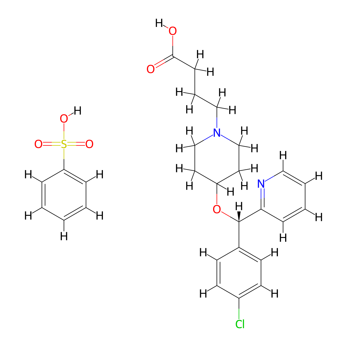 Bepotastine Besilate molecular structure, CAS 190786-44-8
