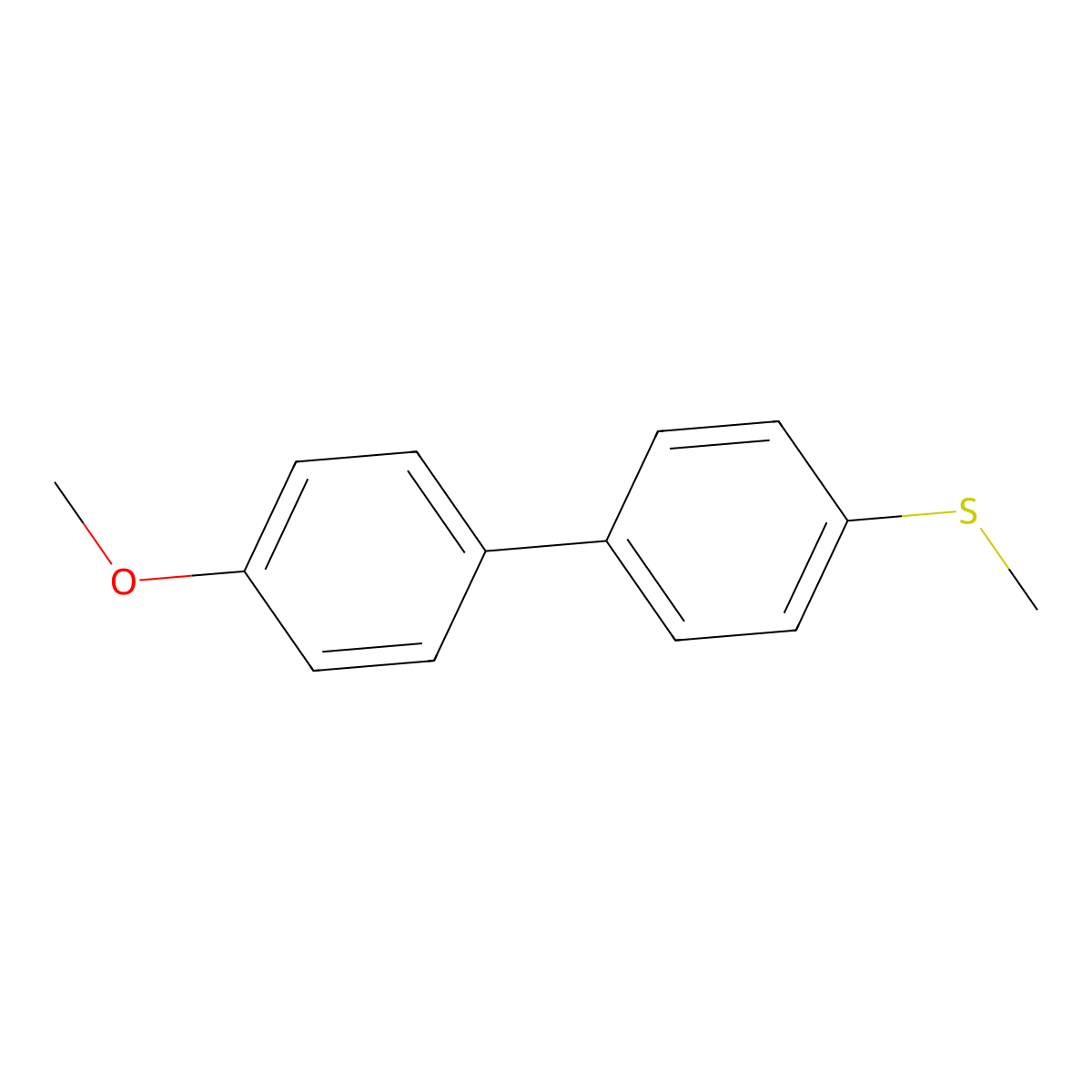 4-Methoxy-4'-methylthiobiphenyl molecular structure, CAS 190788-50-2
