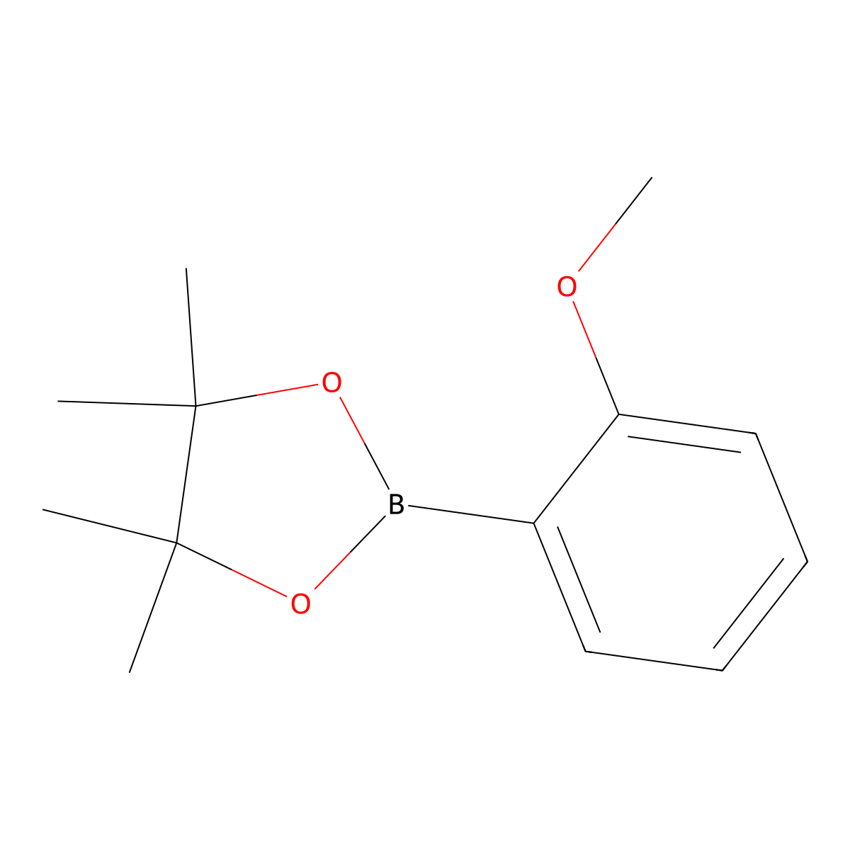 2-(2-Methoxyphenyl)-4,4,5,5-tetramethyl-1,3,2-dioxaborolane molecular structure, CAS 190788-60-4