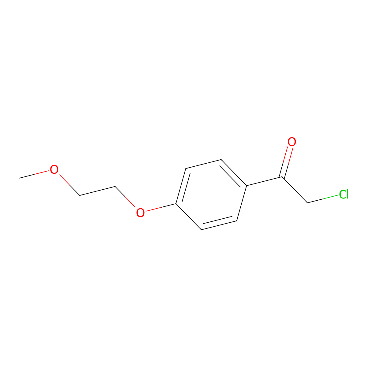 2-Chloro-1-[4-(2-methoxyethoxy)phenyl]ethanone molecular structure, CAS 1907896-68-7