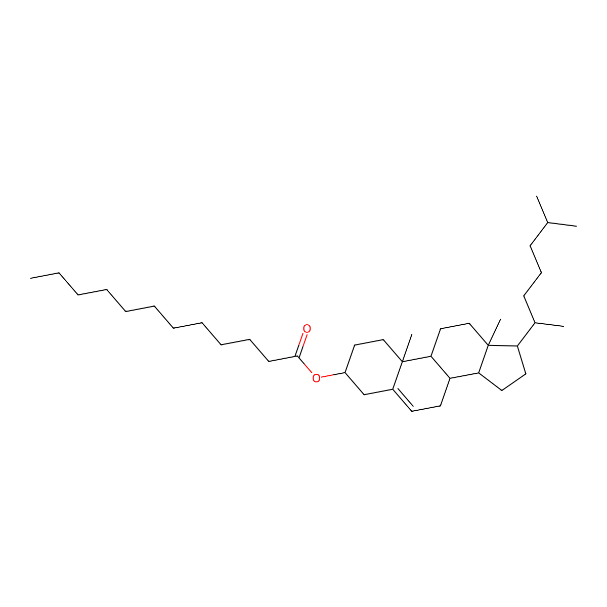 Cholesteryl laurate molecular structure, CAS 1908-11-8