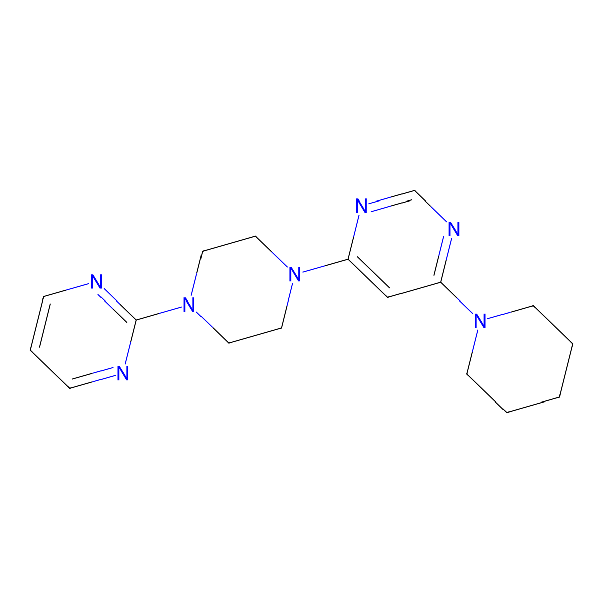 4-(Piperidin-1-yl)-6-[4-(pyrimidin-2-yl)piperazin-1-yl]pyrimidine molecular structure, CAS 1908061-49-3