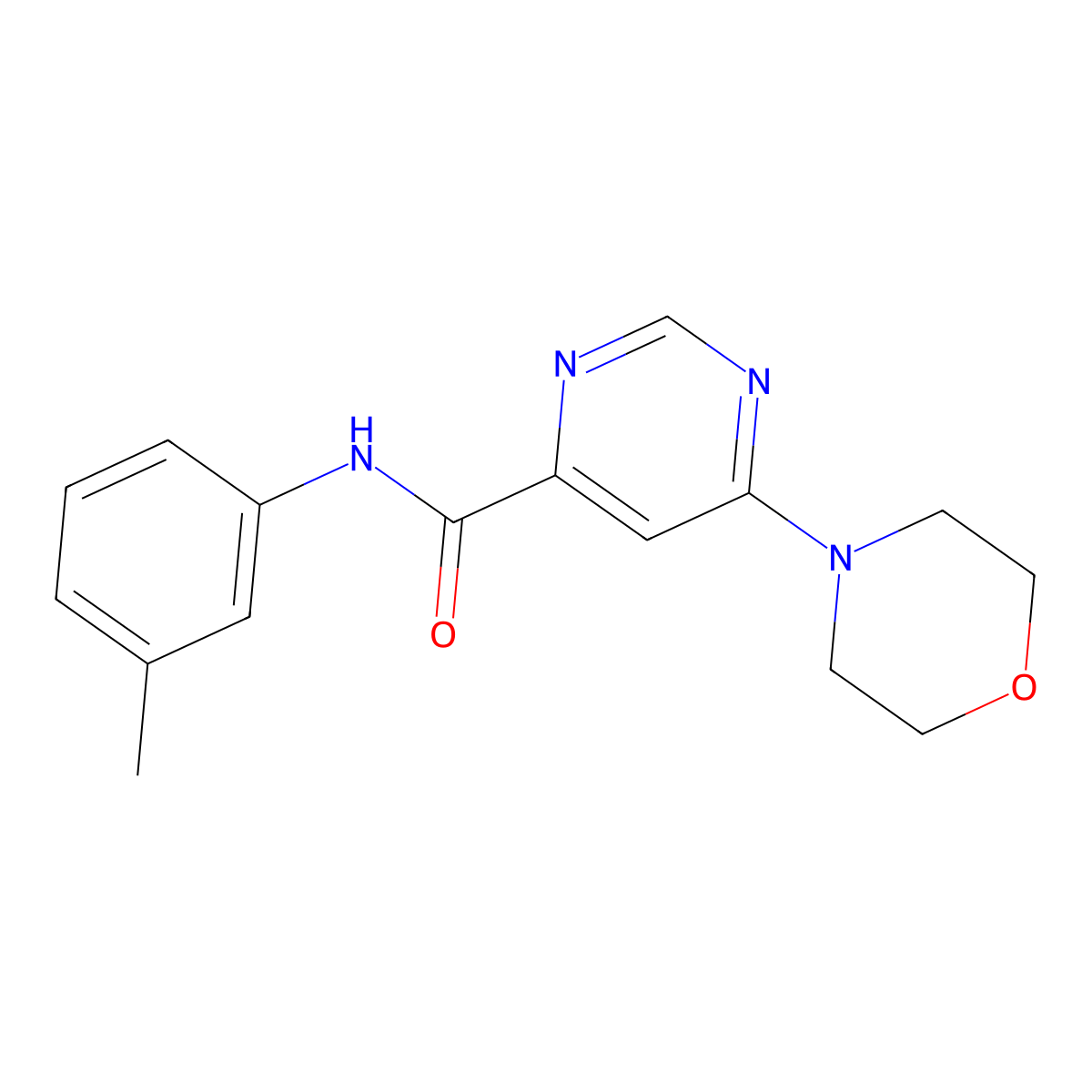 6-morpholino-N-(m-tolyl)pyrimidine-4-carboxamide molecular structure, CAS 1908171-34-5