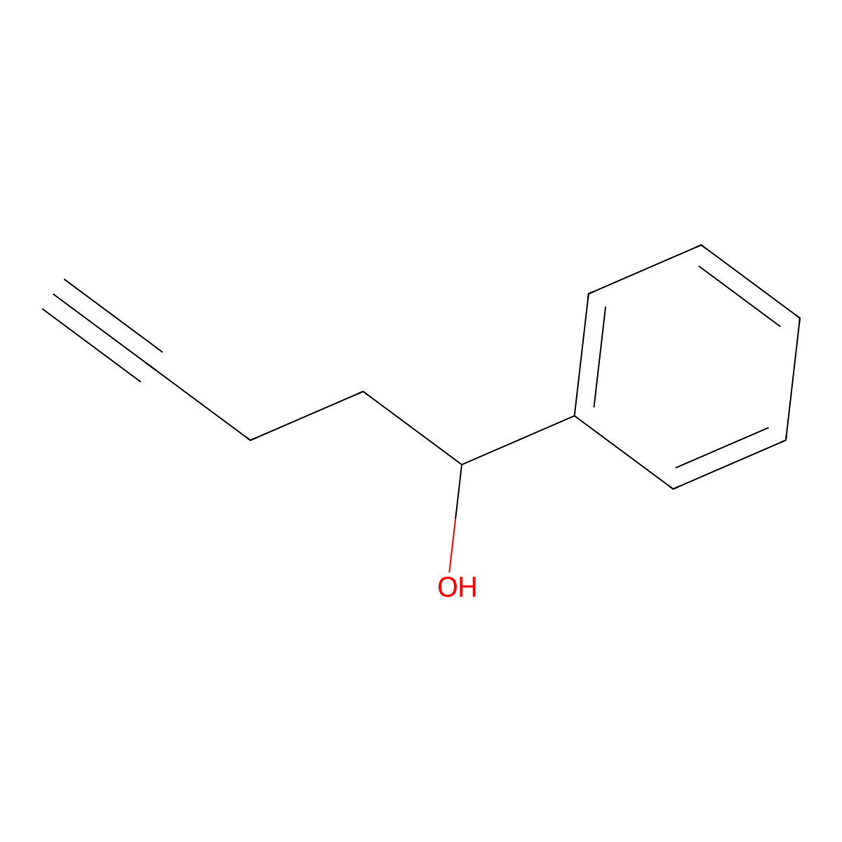 1-Phenylpent-4-yn-1-ol molecular structure, CAS 19082-37-2